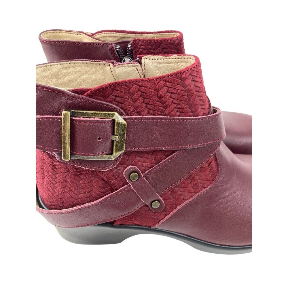 *New Alegria by PG Lite Eva Ankle Booties Womens Size 38 Burgundy Comfort Rogue - Picture 9 of 16